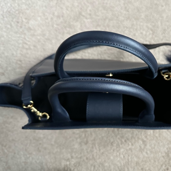 ZAC Posen navy satchel with detachable shoulder strap. - Picture 10 of 12